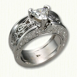 Custom dragon wedding ring